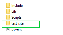 An image showing django folder structure